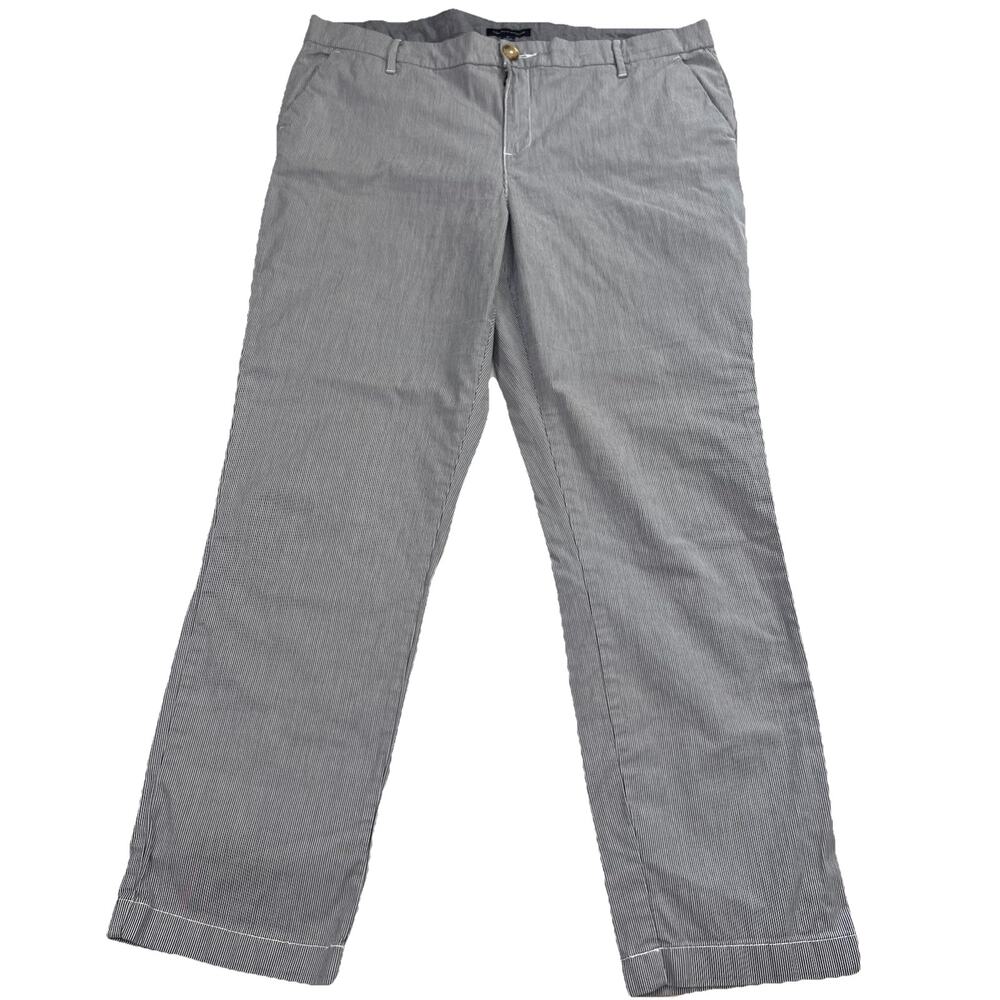 Tommy Hilfiger Pants Womens Size 12 Blue Hickory Stripe Career Workwear Casual